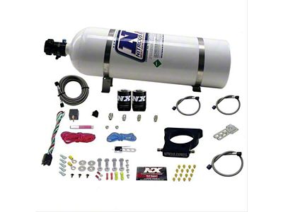 Nitrous Express LS 3-Bolt Nitrous Plate System; 15 lb. Bottle (99-06 4.8L, 5.3L, 6.0L Sierra 1500)