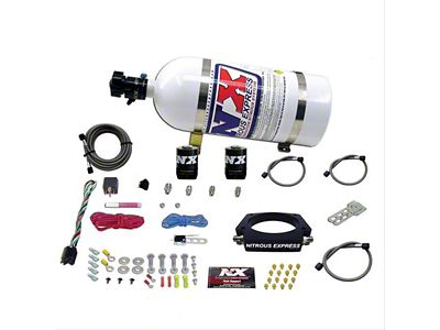 Nitrous Express LS 90mm Nitrous Plate System; 10 lb. Bottle (07-13 V8 Sierra 1500)