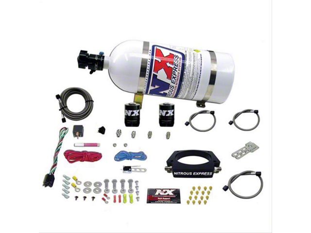 Nitrous Express LS 90mm Nitrous Plate System; 10 lb. Bottle (07-13 V8 Sierra 1500)