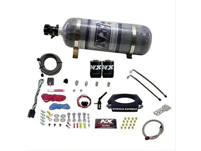 Nitrous Express Truck Nitrous Plate System; 12 lb. Carbon Bottle (14-24 6.2L Sierra 1500)