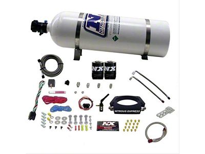 Nitrous Express Truck Nitrous Plate System; 15 lb. Bottle (14-24 6.2L Sierra 1500)