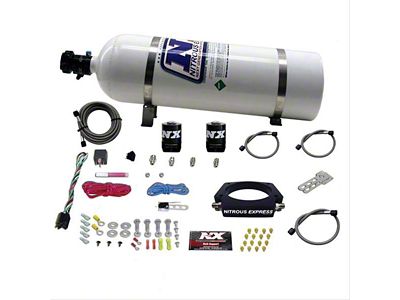 Nitrous Express LS 102mm Nitrous Plate System; 15 lb. Bottle (07-14 6.0L Sierra 3500 HD)