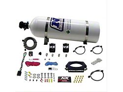 Nitrous Express LS 90mm Nitrous Plate System; 15 lb. Bottle (07-13 V8 Silverado 1500)