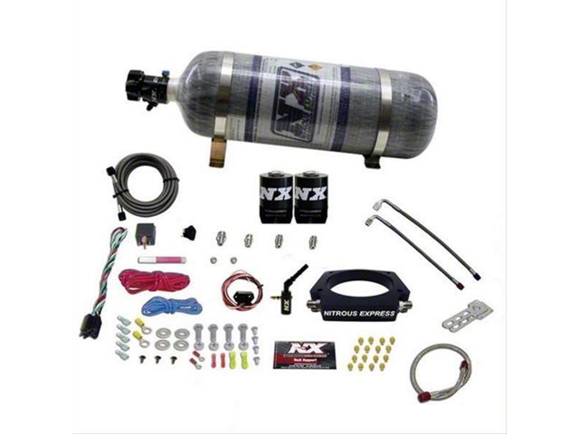 Nitrous Express Truck Nitrous Plate System; 12 lb. Carbon Bottle (14-24 6.2L Silverado 1500)