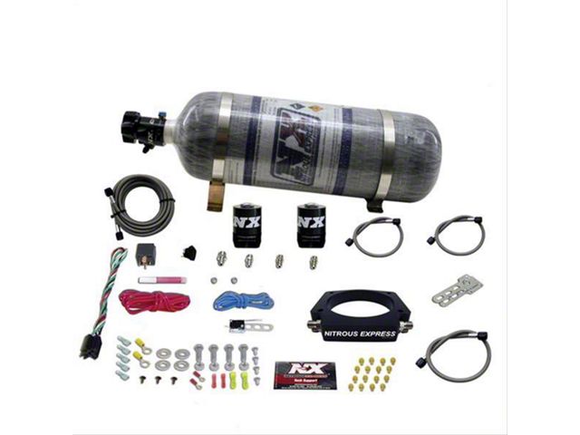 Nitrous Express LS 90mm Nitrous Plate System; 12 lb. Carbon Bottle (07-14 Yukon)