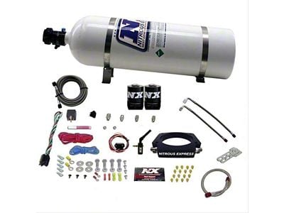 Nitrous Express Truck Nitrous Plate System; 15 lb. Bottle (15-25 6.2L Yukon)