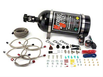 Nitrous Outlet EFI Dual Nozzle System; 12 lb. Bottle (15-24 Canyon)