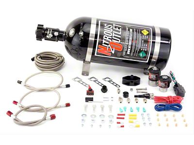 Nitrous Outlet Single Nozzle System; 10 lb. Bottle (99-03 F-150 Lightning)