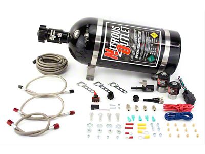 Nitrous Outlet Single Nozzle System; 10 lb. Bottle (11-15 5.0L F-150)