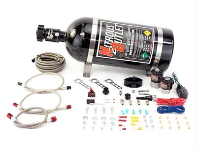 Nitrous Outlet Single Nozzle System; 12 lb. Bottle (99-03 F-150 Lightning)