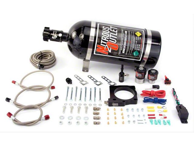 Nitrous Outlet 80mm Hemi Plate System; 10 lb. Bottle (03-24 5.7L RAM 1500)