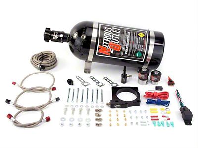 Nitrous Outlet 80mm Hemi Plate System; 12 lb. Bottle (03-24 5.7L RAM 1500)