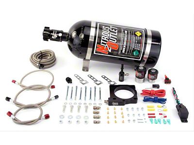 Nitrous Outlet 80mm Hemi Plate System; 15 lb. Bottle (03-24 5.7L RAM 1500)