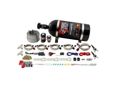 Nitrous Outlet EFI Dual Nozzle System; 12 lb. Bottle (Universal; Some Adaptation May Be Required)