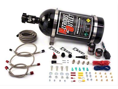 Nitrous Outlet Single Nozzle System; 10 lb. Bottle (03-24 5.7L RAM 1500)