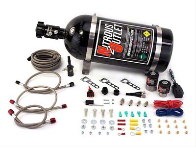 Nitrous Outlet Single Nozzle System; 12 lb. Bottle (03-24 5.7L RAM 1500)