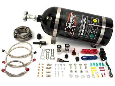 Nitrous Outlet X-Series Single Nozzle System; 10 lb. Bottle (03-24 5.7L RAM 1500)