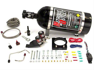 Nitrous Outlet 90mm Hemi Plate System; 10 lb. Bottle (03-18 5.7L RAM 2500)