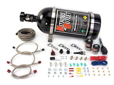Nitrous Outlet EFI Single Nozzle System; 12 lb. Bottle (07-25 Sierra 2500 HD)