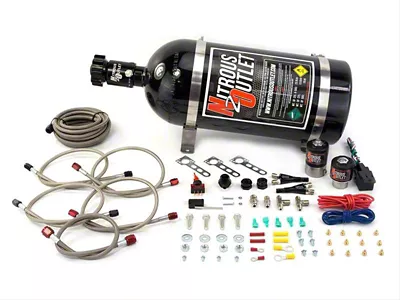 Nitrous Outlet EFI Dual Nozzle System; 12 lb. Bottle (99-25 Silverado 1500)