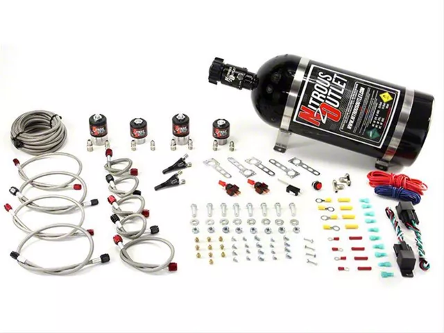 Nitrous Outlet EFI Dual Stage Single Nozzle System; 12 lb. Bottle (07-24 Silverado 2500 HD)