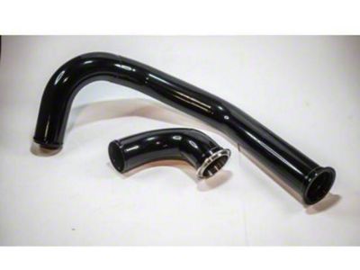 Intercooler Piping Kit; Hot Side; Black (08-10 6.4L Powerstroke F-250 Super Duty)