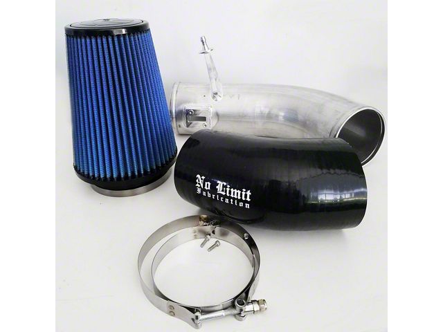 No Limit Fabrication Cold Air Intake with Pro 5R Oiled Filter for Mod Turbo; Polished (11-16 6.7L Powerstroke F-350 Super Duty)