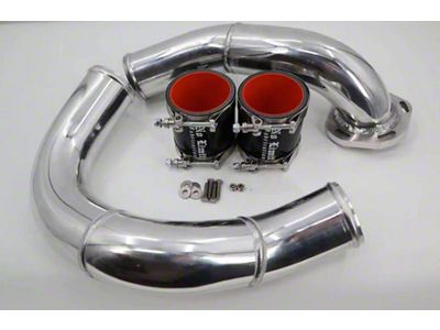 Intercooler Piping Kit; Cold Side; Black (08-10 6.4L Powerstroke F-350 Super Duty)