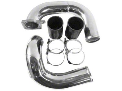 Intercooler Piping Kit; Cold Side; Polished (03-07 6.0L Powerstroke F-350 Super Duty)