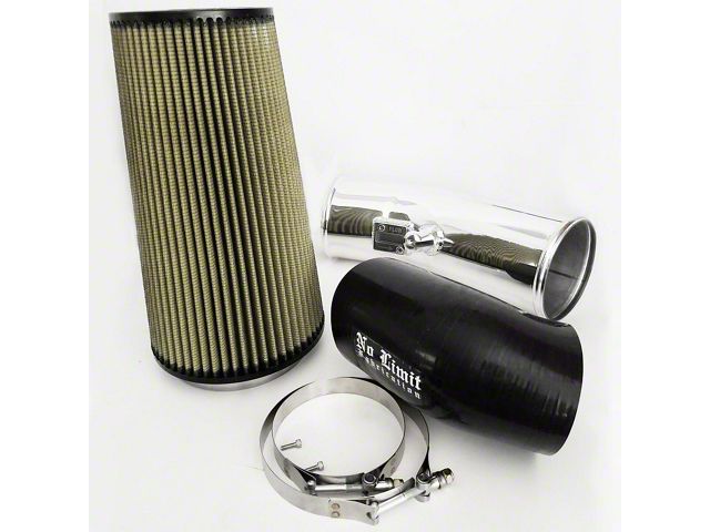 No Limit Fabrication Cold Air Intake with Pro-GUARD 7 Oiled Filter; Polished (17-19 6.7L Powerstroke F-250 Super Duty)