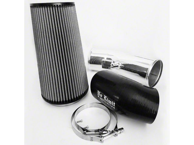 No Limit Fabrication Stage 2 Cold Air Intake with Pro DRY S Filter; Polished (11-16 6.7L Powerstroke F-250 Super Duty)