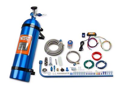 NOS Diesel Nitrous System with Mini 2 Stage Controller; 15 lb. Blue Bottle (11-24 6.7L Powerstroke F-350 Super Duty)