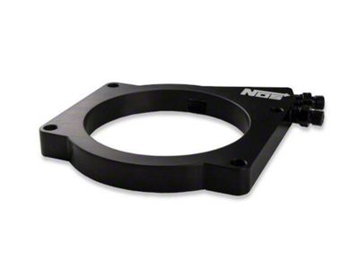 NOS Plate Wet Nitrous System for 90mm or 92mm 4-Bolt Drive-By-Wire Throttle Bodies; Black Bottle (01-12 6.0L, 6.2L Sierra 1500)
