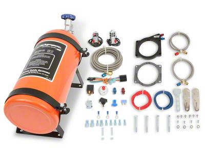NOS Sniper Wet Nitrous System for 90mm or 92mm 4-Bolt Throttle Body; Orange Bottle (01-12 6.0L, 6.2L Sierra 1500)