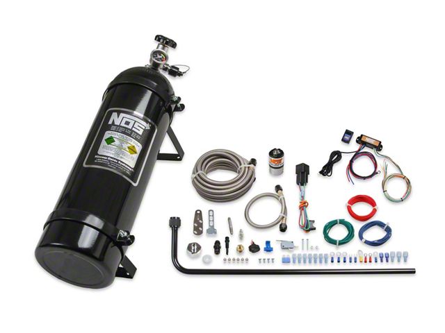 NOS Diesel Nitrous System; 15 lb. Black Bottle; 2-Stage Mini Controller (07-24 6.6L Duramax Sierra 2500 HD)