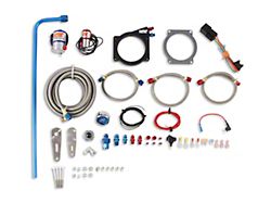 NOS Plate Wet Nitrous System for 90mm or 92mm 4-Bolt Drive-By-Wire Throttle Bodies; Blue Bottle (03-12 6.0L, 6.2L Silverado 1500)