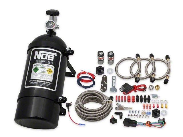NOS Single Fogger Wet Nitrous System; Black Bottle (06-17 6.0L Silverado 2500 HD)