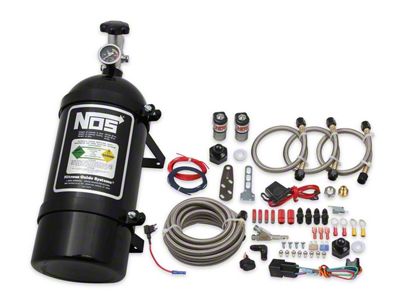 NOS Single Fogger Wet Nitrous System; Black Bottle (07-17 6.0L Silverado 3500 HD)