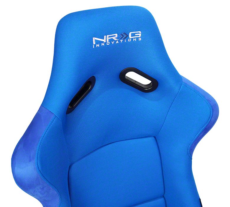 NRG Innovations Ranger Large Bucket Seat; Blue Cloth FRP-300BL