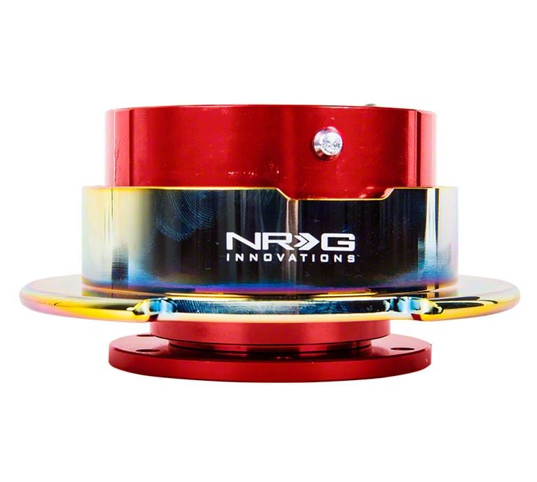 NRG Gen 2.0 Scared Money Red/Red Ring Steering Wheel Quick Release main image 1