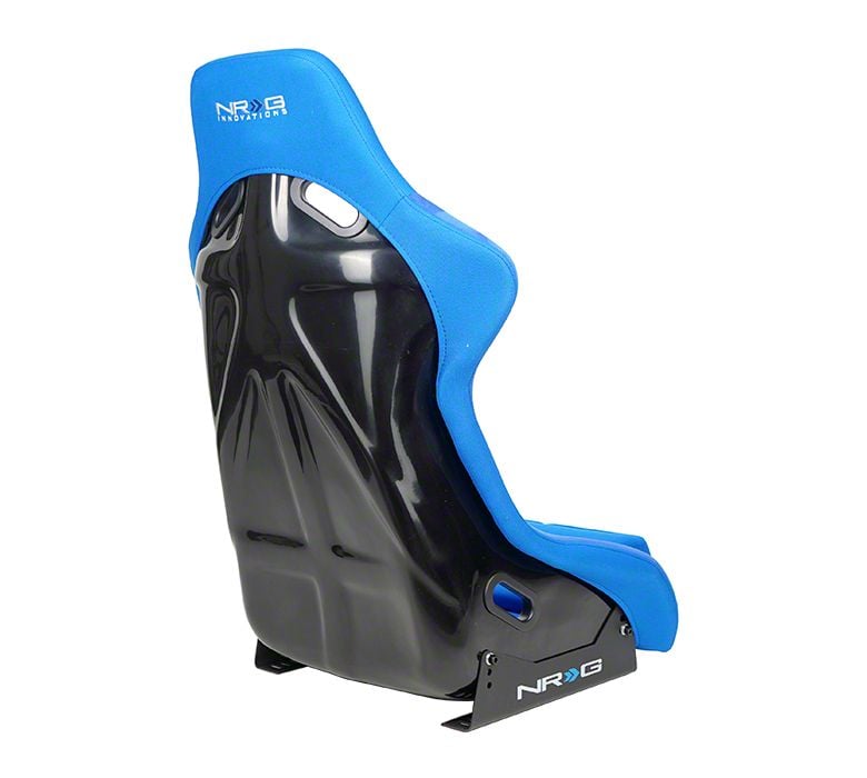 NRG Innovations Silverado 1500 Large Bucket Seat; Blue Cloth FRP