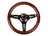 NRG Innovations Classic Wood Grain 310mm Steering Wheel; Black and Mahogany (Universal; Some Adaptation May Be Required)