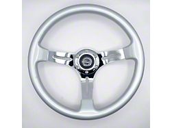NRG Innovations Chromatic Series 350mm Classic Steering Wheel; Chrome and Silver Iridescent (Universal; Some Adaptation May Be Required)