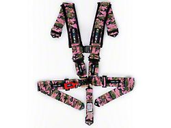 NRG Innovations SFI 16.1 5-Point Latch-Link Racing Seat Belt Harness; Pink Camo (Universal; Some Adaptation May Be Required)