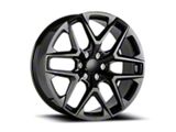 OE Concept GMC Snowflake Replica Gloss Black 6-Lug Wheel; 24x10; 24mm Offset (07-13 Sierra 1500)