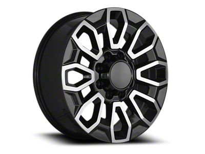 OE Concept Sierra HD Replica Gloss Black Machined 8-Lug Wheel; 24x9; 44mm Offset (11-14 Sierra 2500 HD)