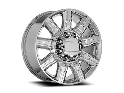 OE Concept Sierra HD AT4 Replica Chrome 8-Lug Wheel; 20x8.5; 15mm Offset (07-10 Sierra 3500 HD SRW)