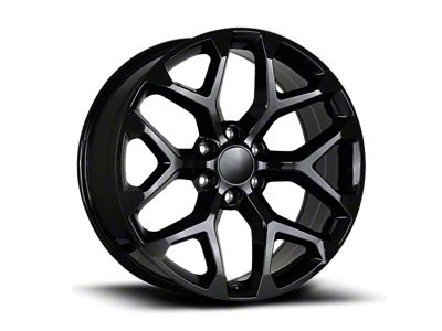 OE Concept GMC Sierra Replica Gloss Black 6-Lug Wheel; 24x10; 24mm Offset (07-14 Yukon)
