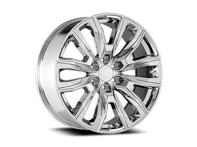 OE Concept Sierra Denali Replica Chrome with Chrome Inserts 6-Lug Wheel; 24x10; 28mm Offset (14-18 Silverado 1500)