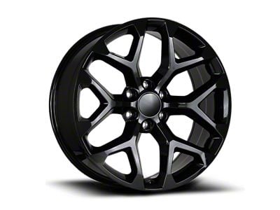 OE Concept GMC Sierra Replica Gloss Black 6-Lug Wheel; 24x10; 24mm Offset (14-18 Silverado 1500)